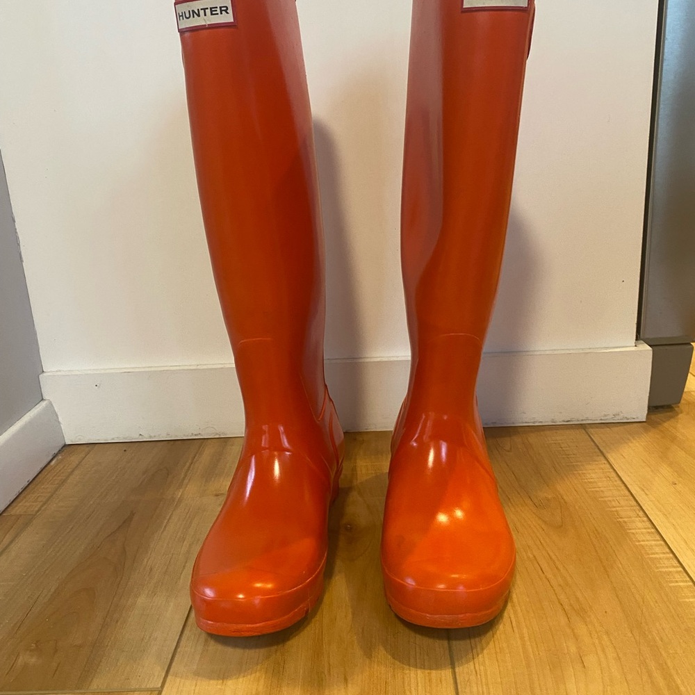 Hunter Red Tall Rain Boots